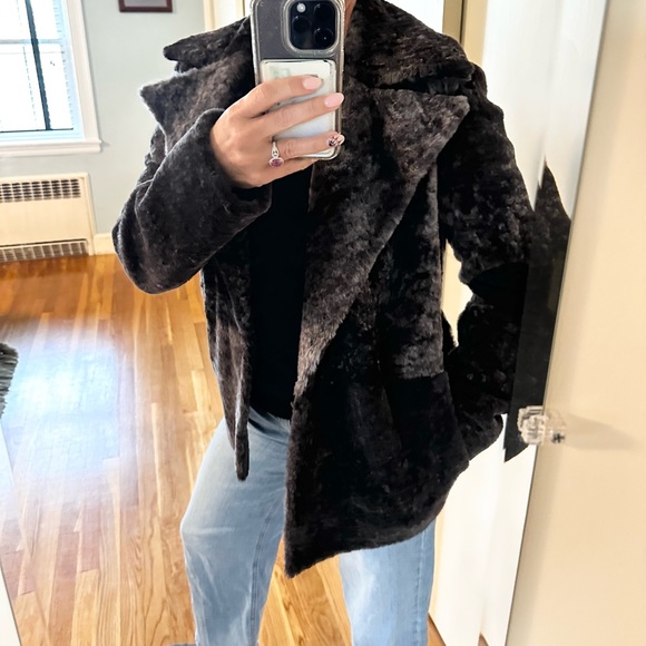 Theory Clairene Moto Jacket in Shearling - Picture 3 of 15